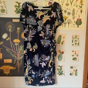 Floral tie detailed dress